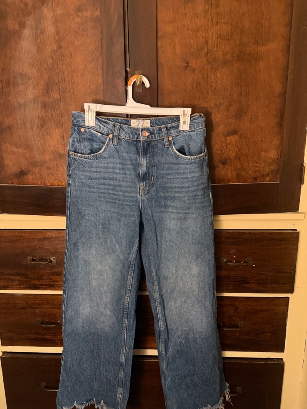 We The Free Blue Denim High-Rise Jeans